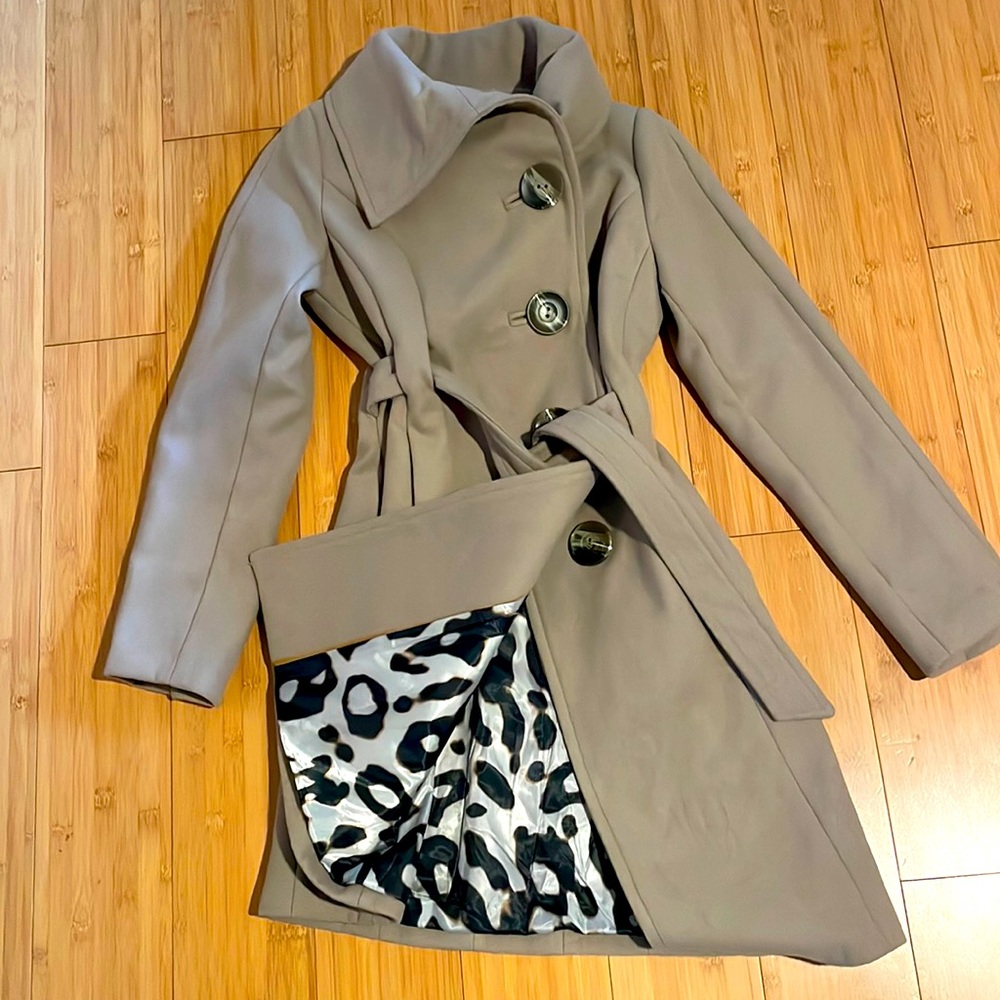 Jessica Simpson Beige Wool Coat Size Small